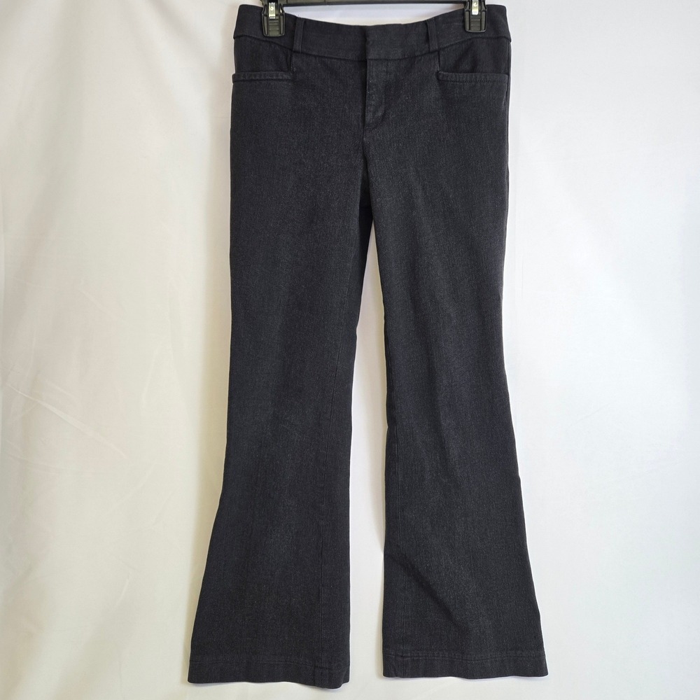 Banana Republic The Sloan Fit Trouser Pants Black Blue Combo Cotton Blend Size 4